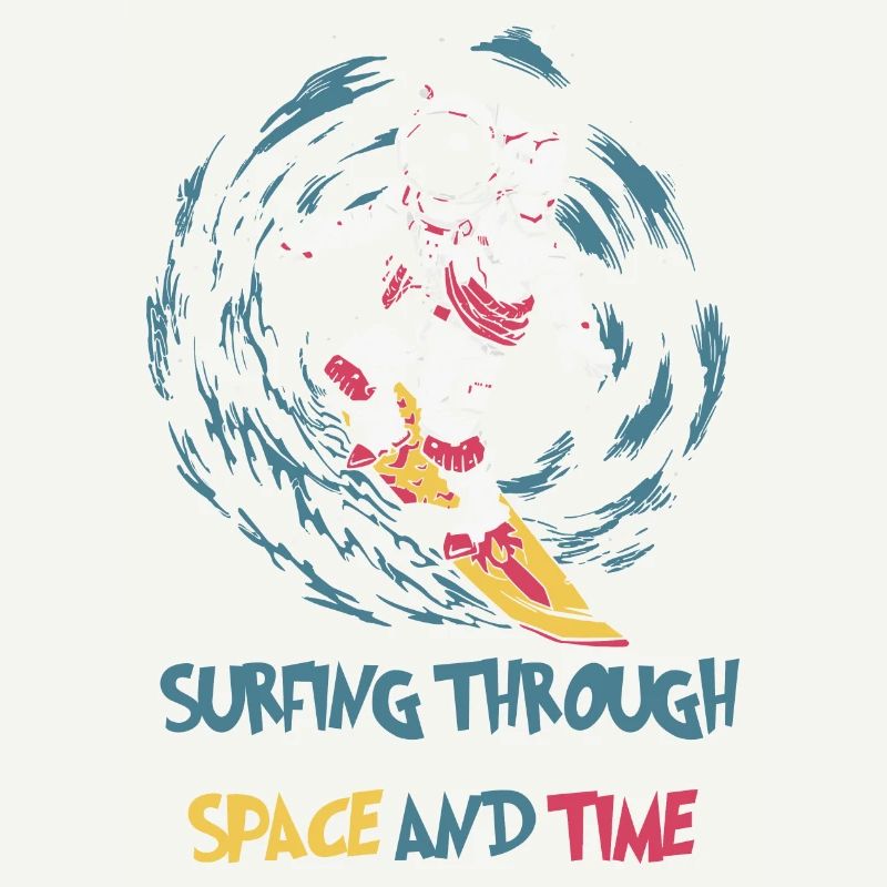 Un astronaute surfe dans l’espace et le temps Surfer Surf
