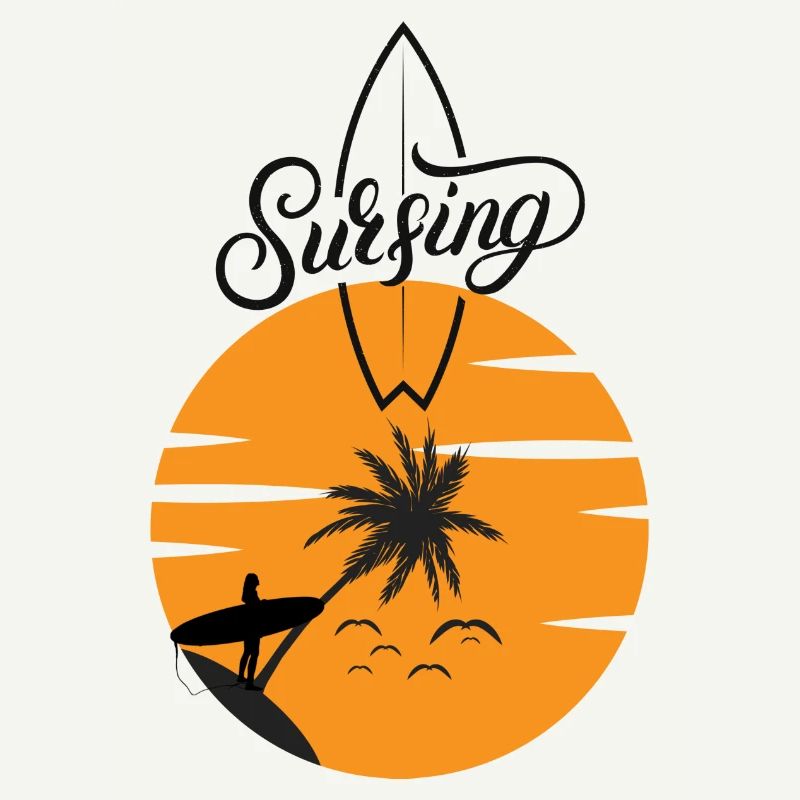 Planche de surf avec Sunset Red - Surf