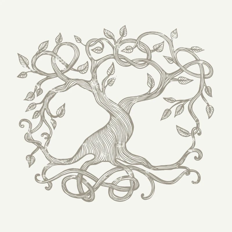 Celtic tree, beige