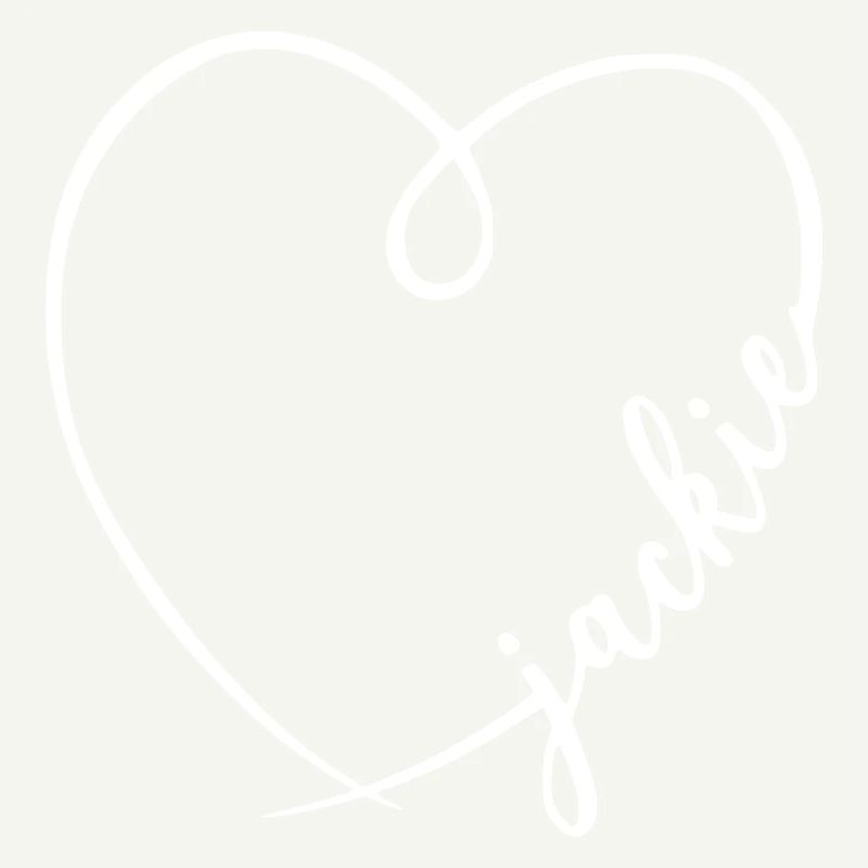 Jackie Name Calligraphy Heart