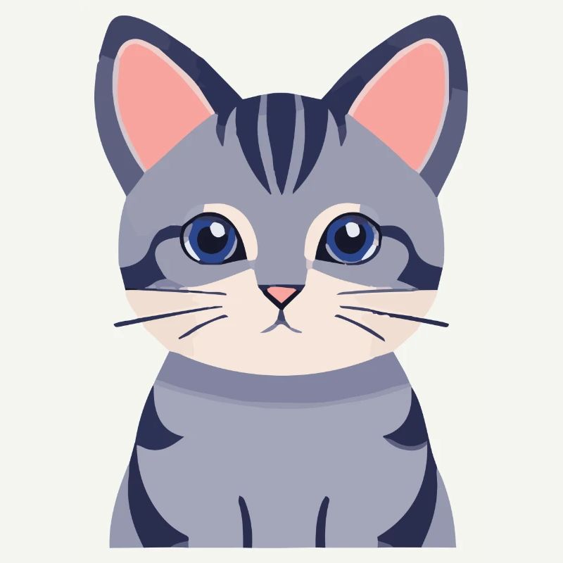 graue Katze süß
