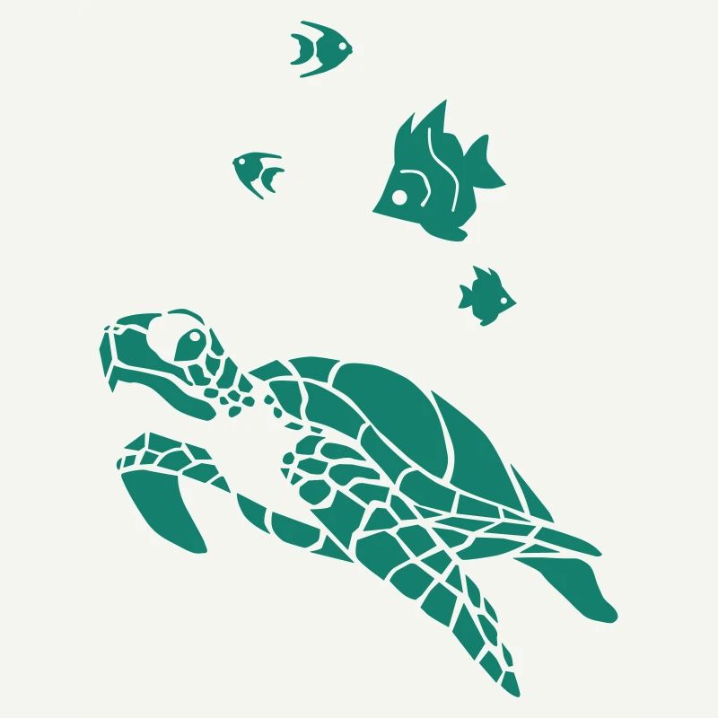 Tortue et Flag fish
