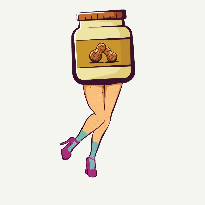 Attach peanut butter