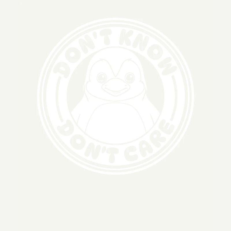 Penguin Funny Dont Know Dont Care