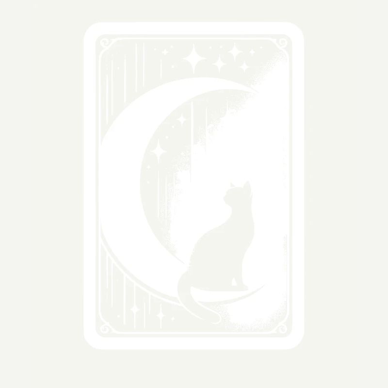 Mond Tarot Katze Chat de lune
