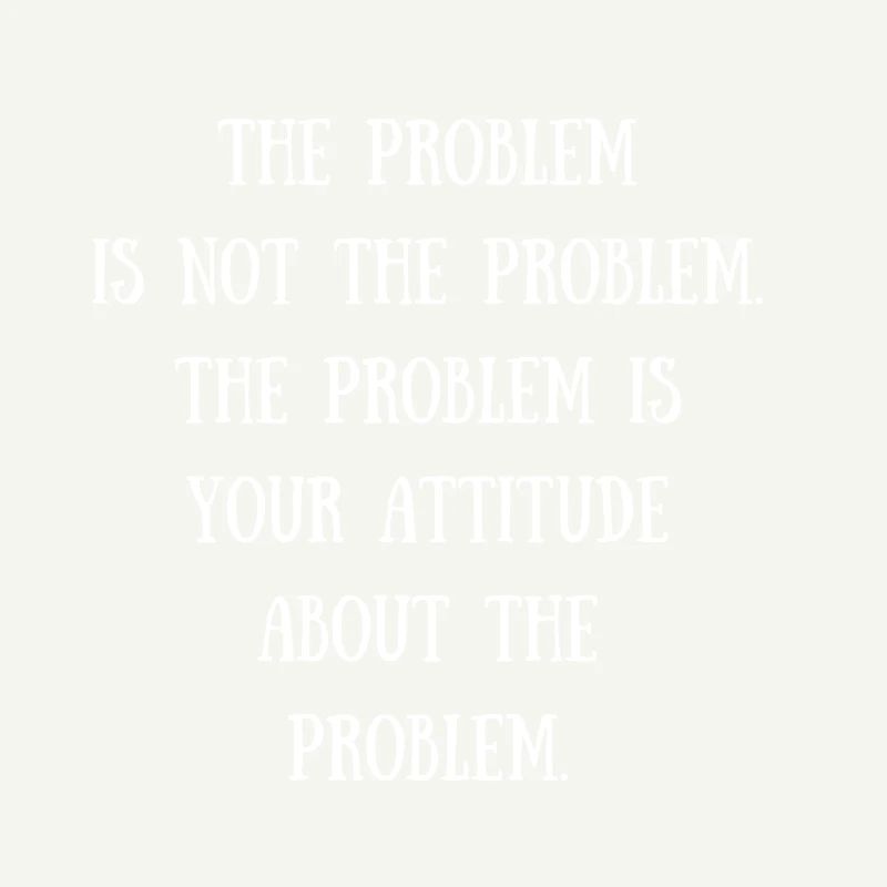 The problem is not the problem