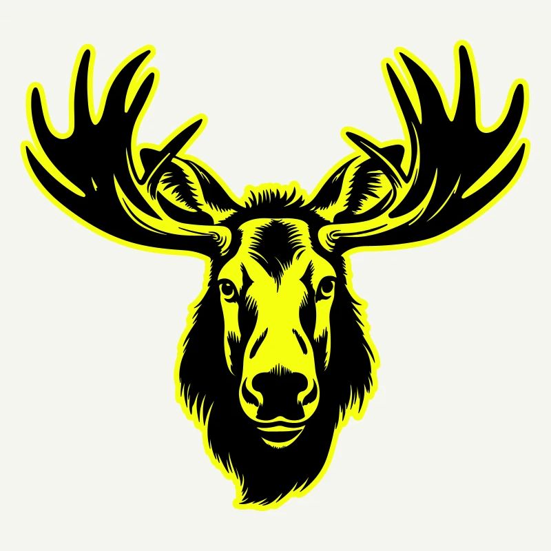 Elch Kopf Porträt Symbol