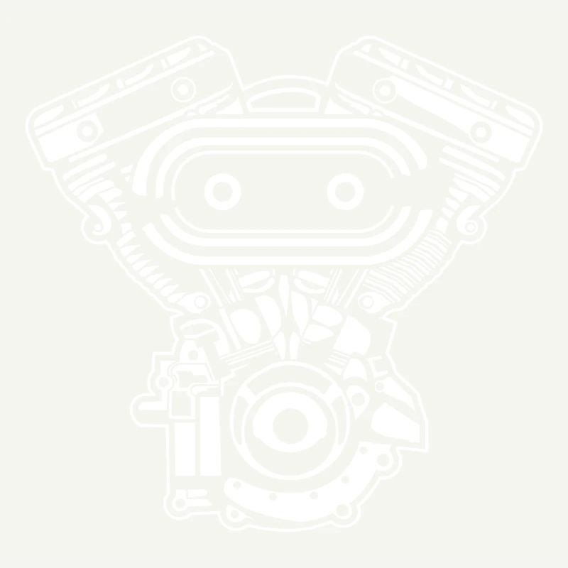 Motorrad Motor / Engine 02_weiß