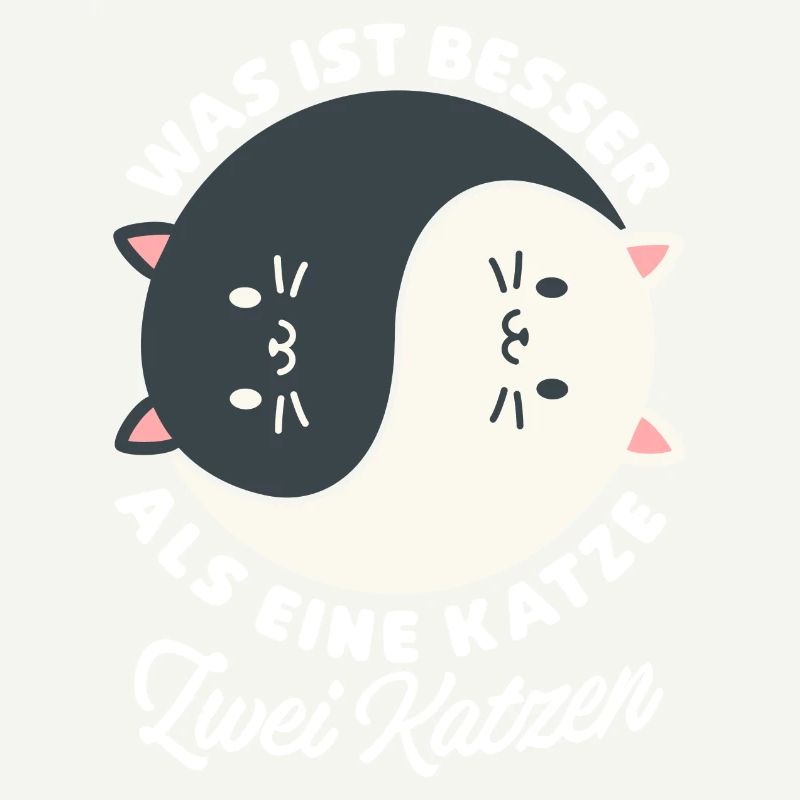 Was ist besser als eine Katze zwei Katzen Kätzchen