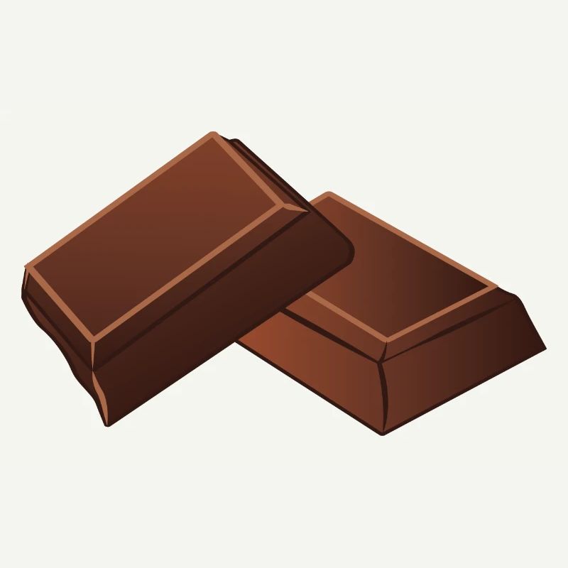 Dessin vectoriel morceaux de chocolat noir