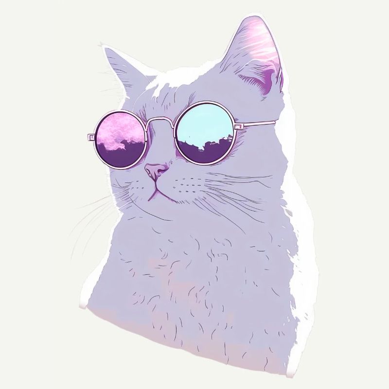 Chat avec lunette de soleil