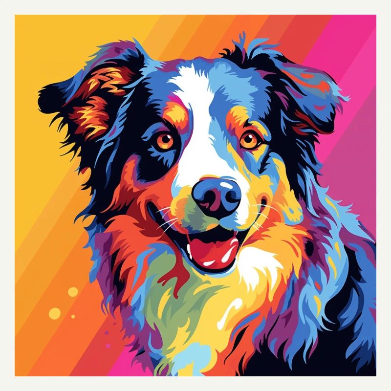 Australian Shepherd Pop Art