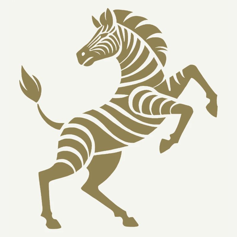 Zebra Hufe hoch Kunststück Silhouette