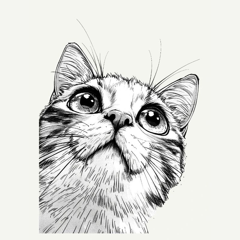 Chat Mickey Noir et Blanc