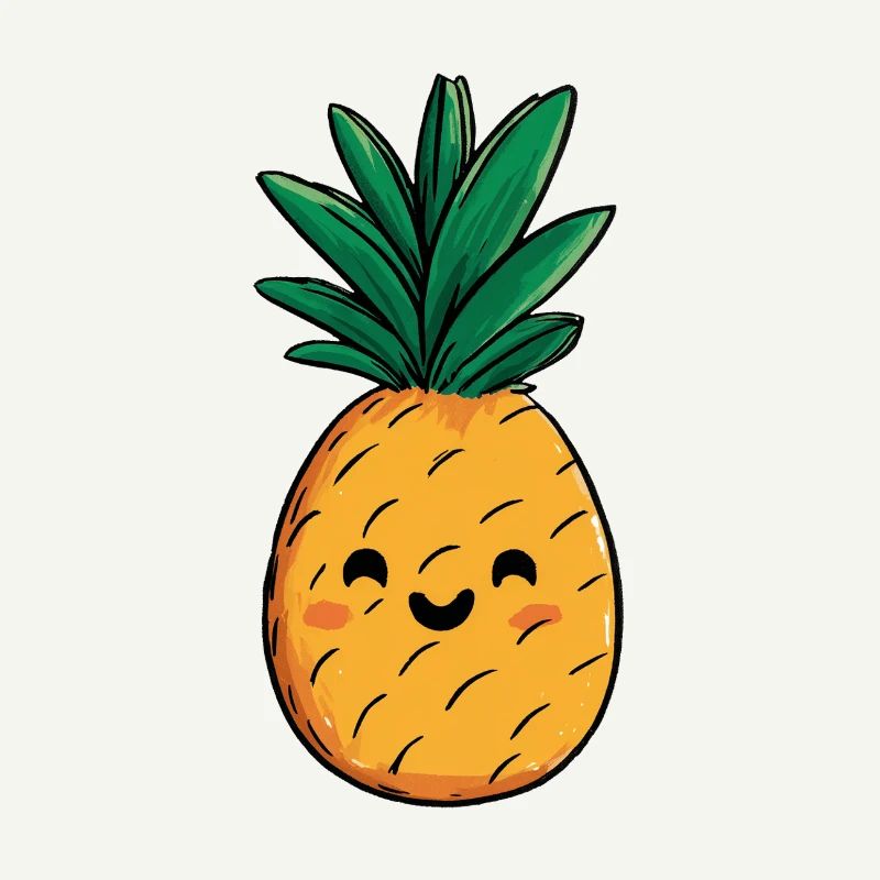 Happy and funny pineapple