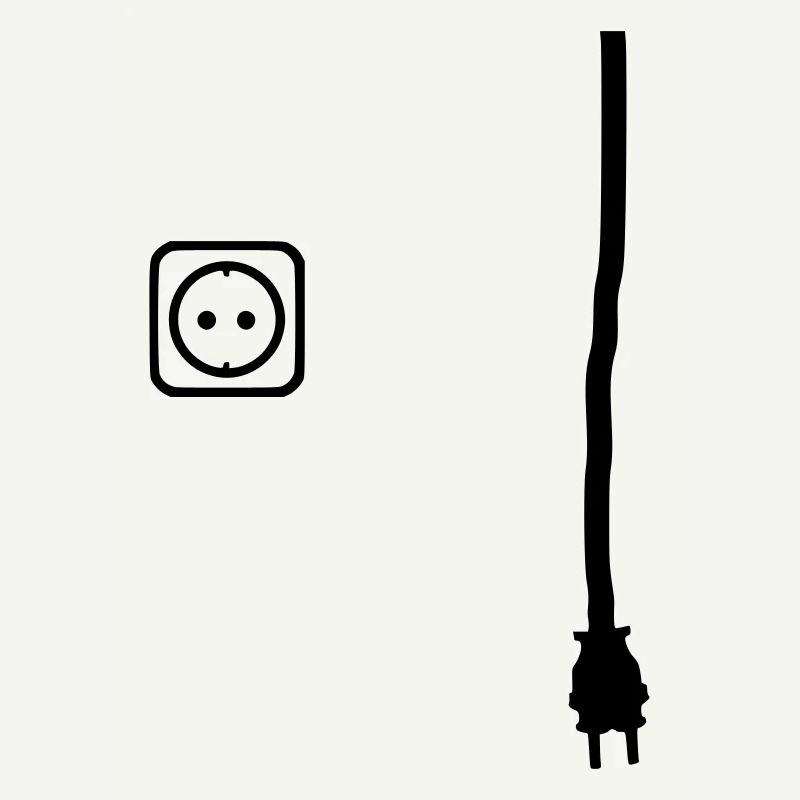 Stecker und Steckdose um Dinge unter Strom zu