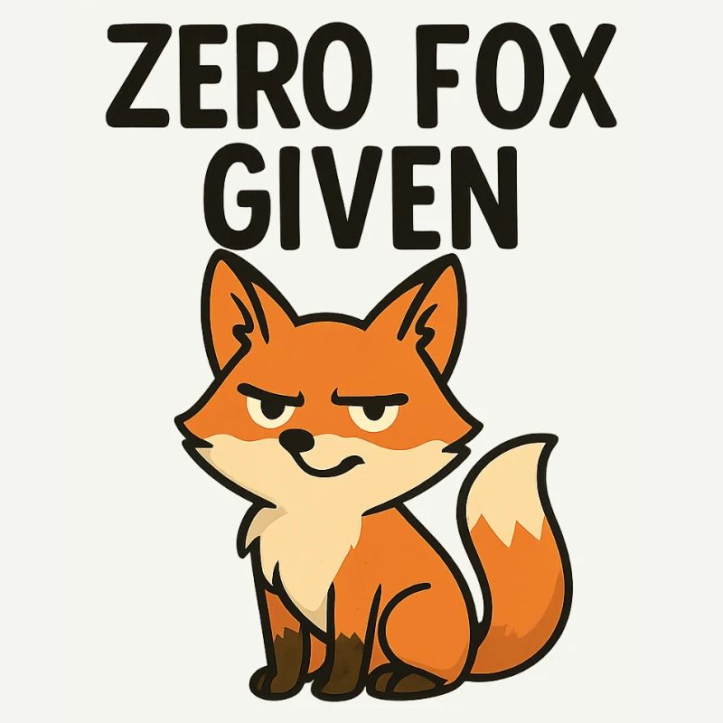 Minimalist Sassy Fox Illustration