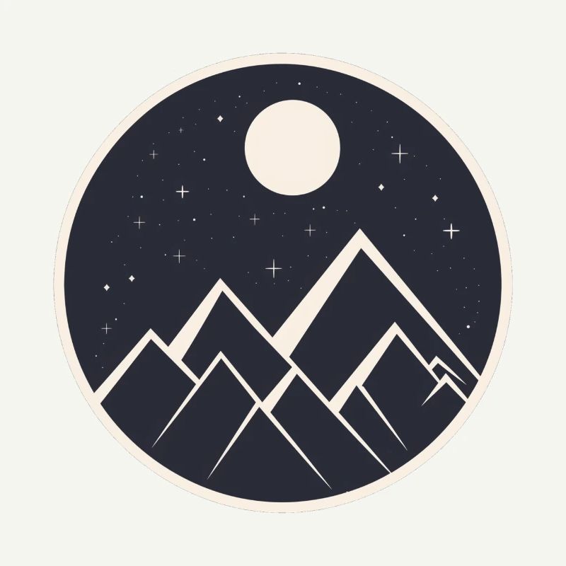 Mountain in Starry Night logo