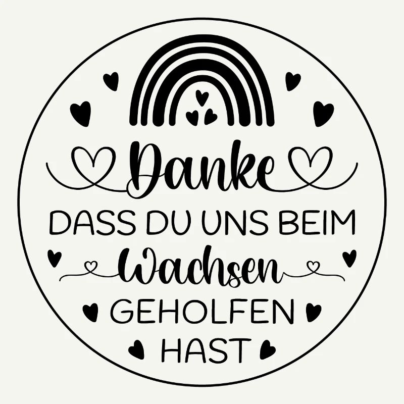 Boho Regenbogen Danke sagen Kita Kindergarten