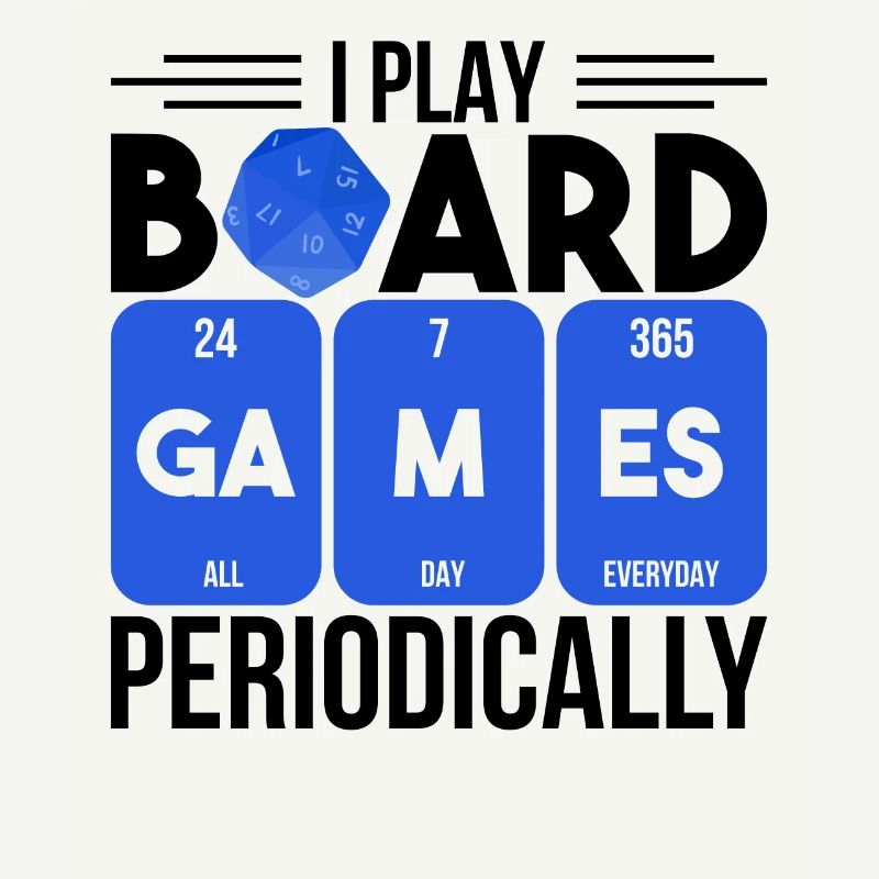 Nerd Ich spiele Brettspiele Periodisch Geschenk