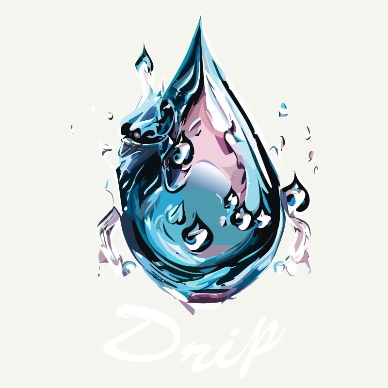 Goutte d’eau chromée