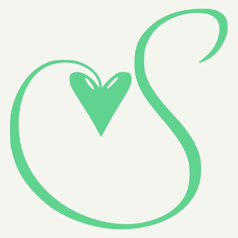 Monogramm S Herz Ranke