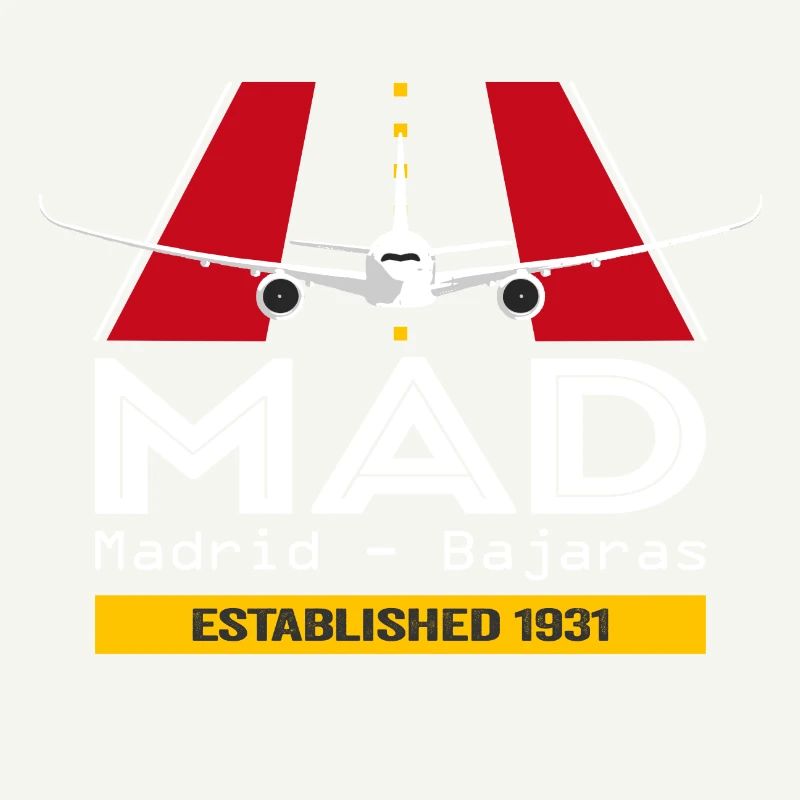 MAD Flughafen Madrid Spanien - Plane Design