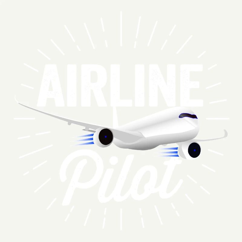 Airline Pilot - Sonnenstrahlen Design Geschenk