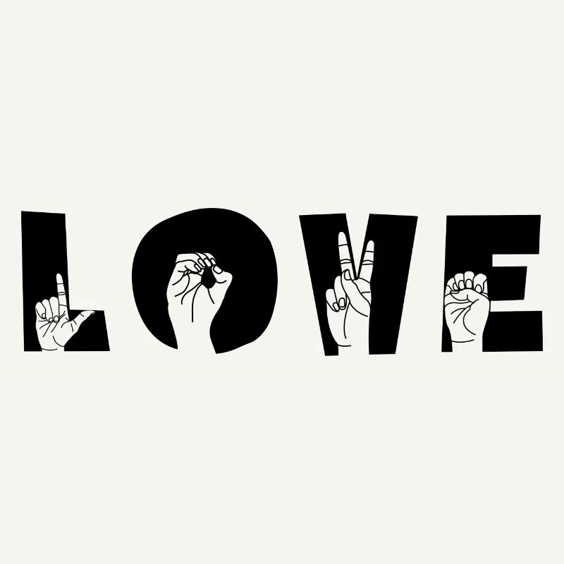 "LOVE" Liebe mit Handzeichen