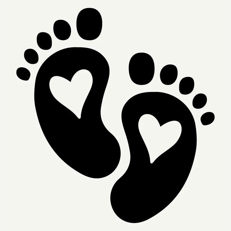 Pieds de bébé Coeur