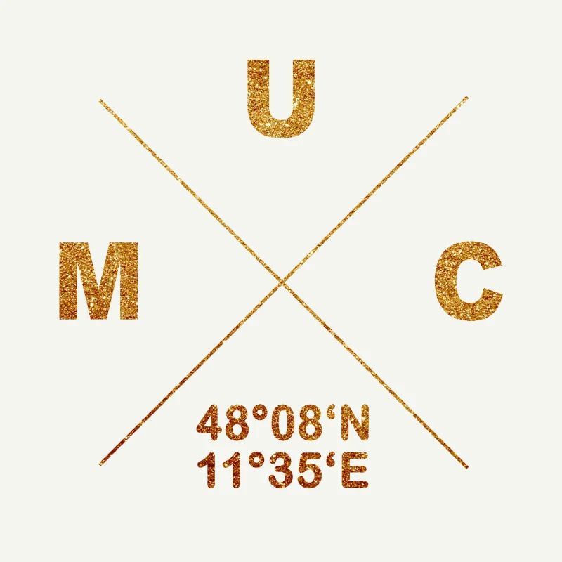 Munich MUC coordinates gift home Bavaria