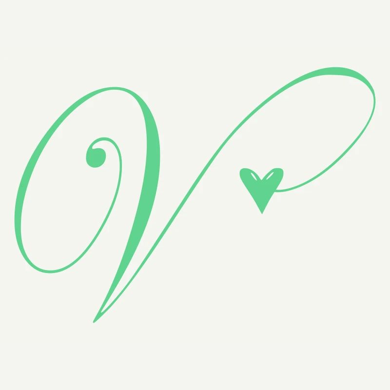 Monogram V Heart Vine