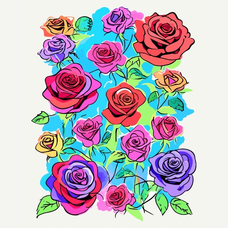 Bunte Rosen