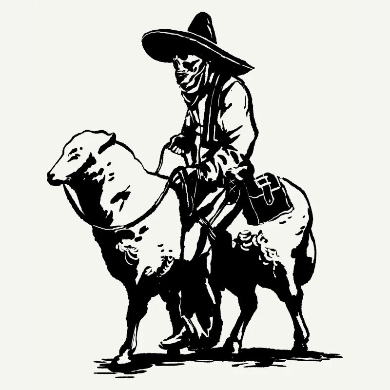 Sheep with shepherd