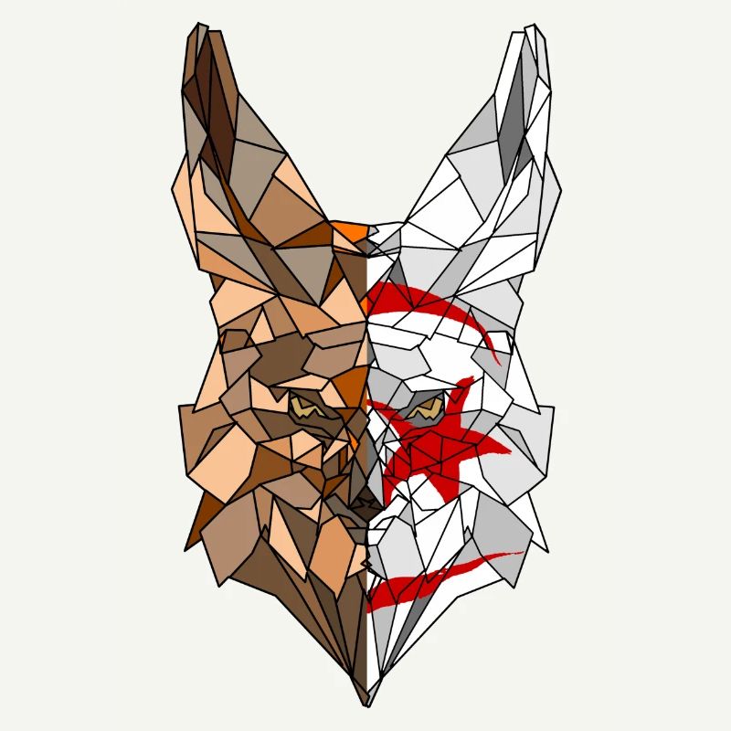 Fennec polygone drapeau de l'Algérie