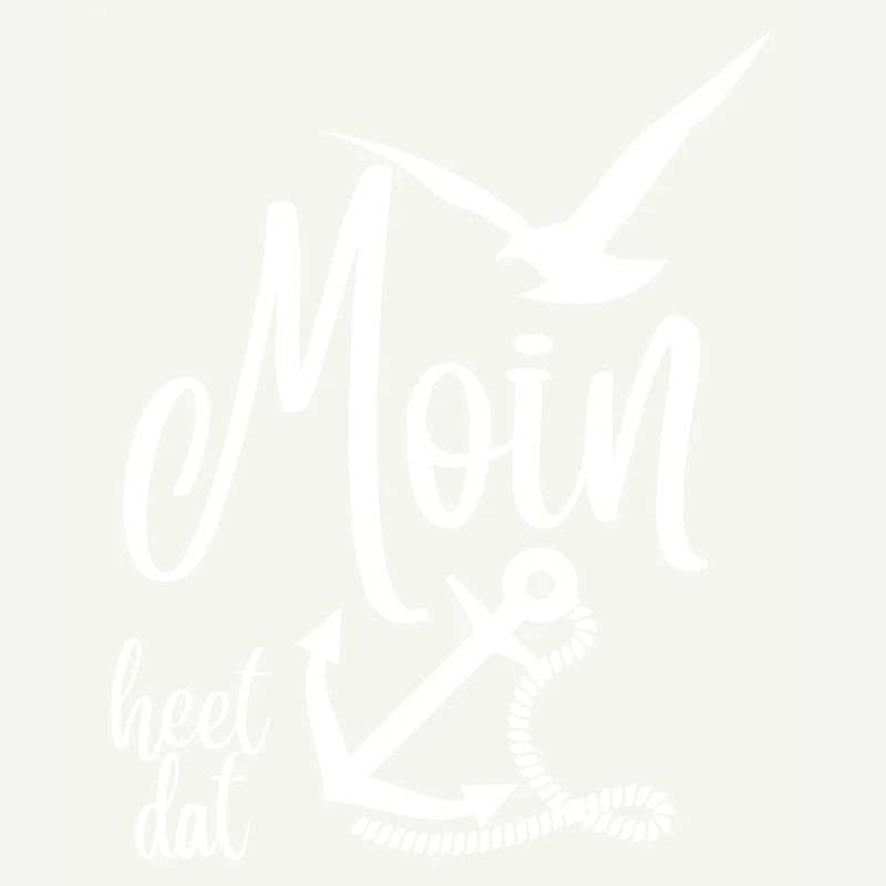 Moin heet dat - Anchor & Seagulls Motif - North German