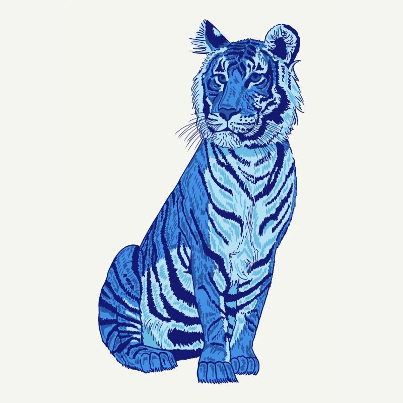 Tiger blau