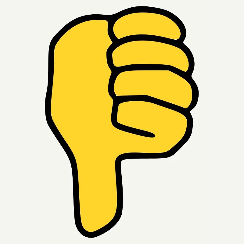 Emoji Pouce vers le bas Couleur de l’esquisse