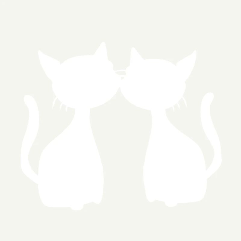 zwei Katzen Symbol Freunde Katze
