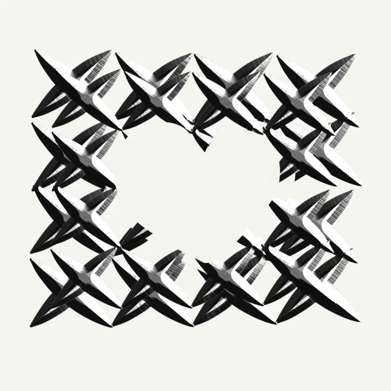 pattern cross net grey