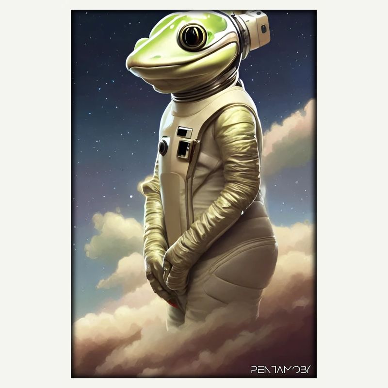 Frog Amphibian Astronaut Future Sci-Fi Technology