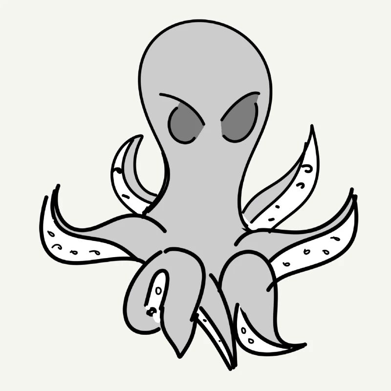 Oktopus Tier grau Meerestier