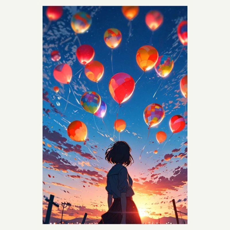 Mädchen mit Ballons