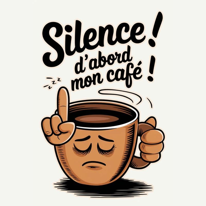 silence! D'abord mon café