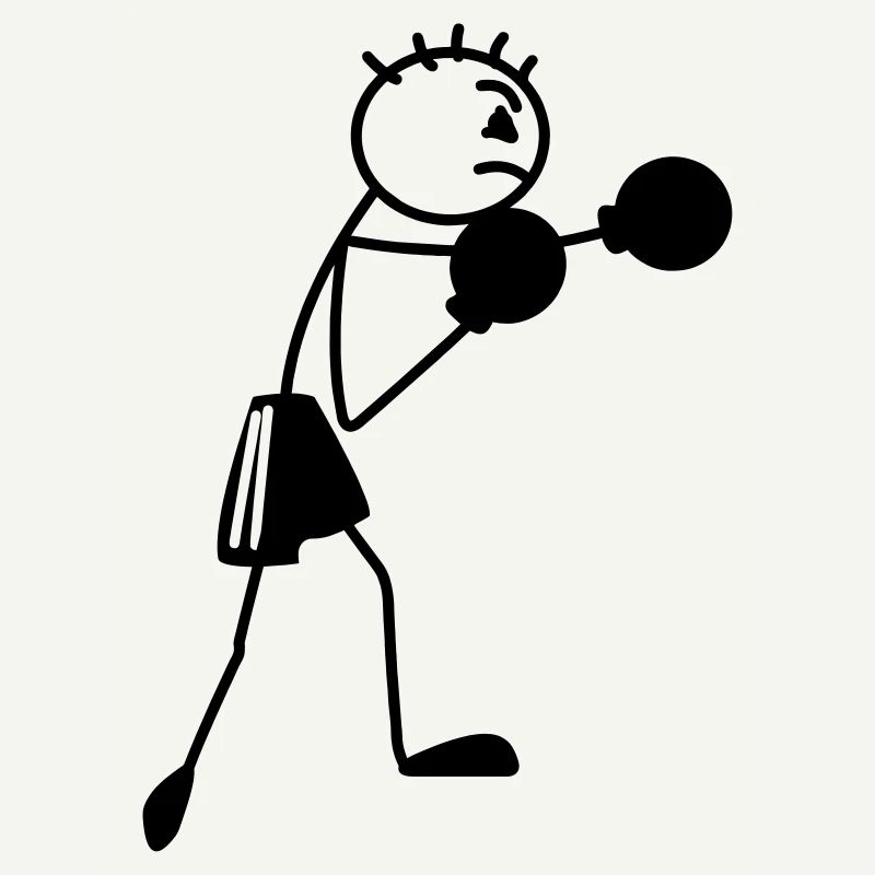 Boxing figure stickmen