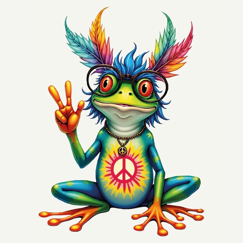 Peaceful Hippie Frog