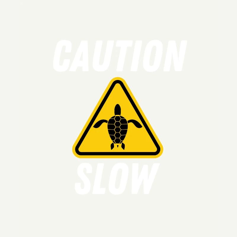 Turtle Caution Slow Sign