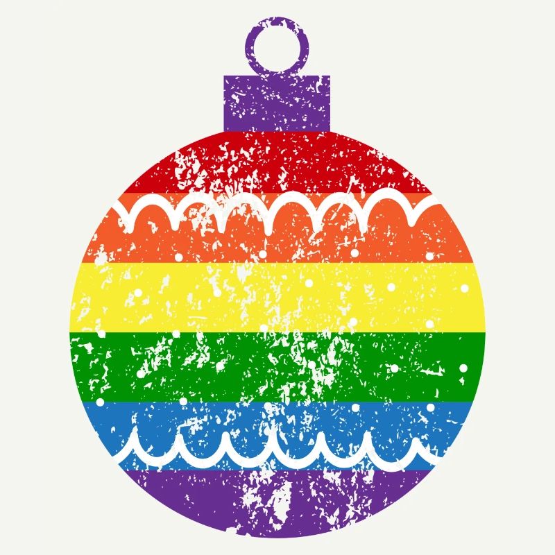 Regenbogen Weihnachtskugel Queer Gay Pride