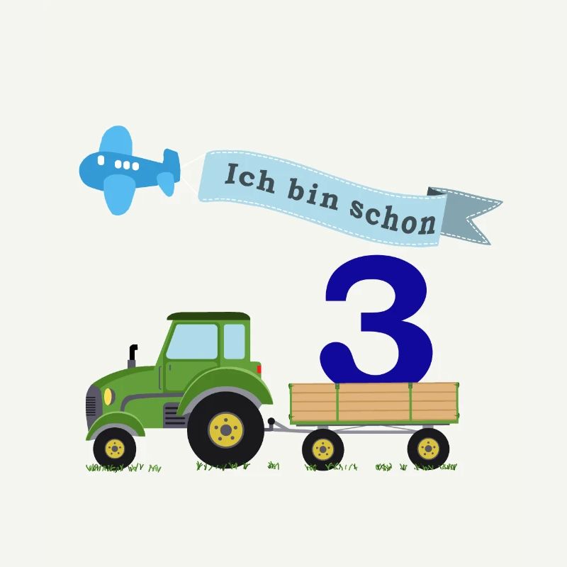 Dritter Geburtstag mit Traktor