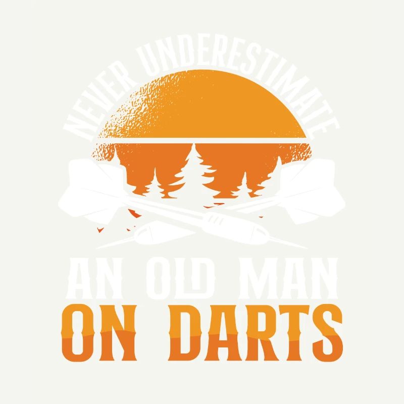 Old man darts with sun